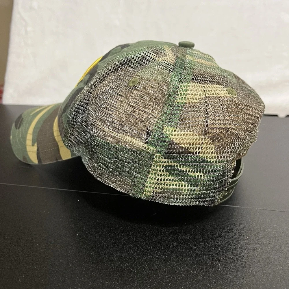 John Deere Trucker Hat Green Yellow Patch Camo Mesh Snapback Cap
